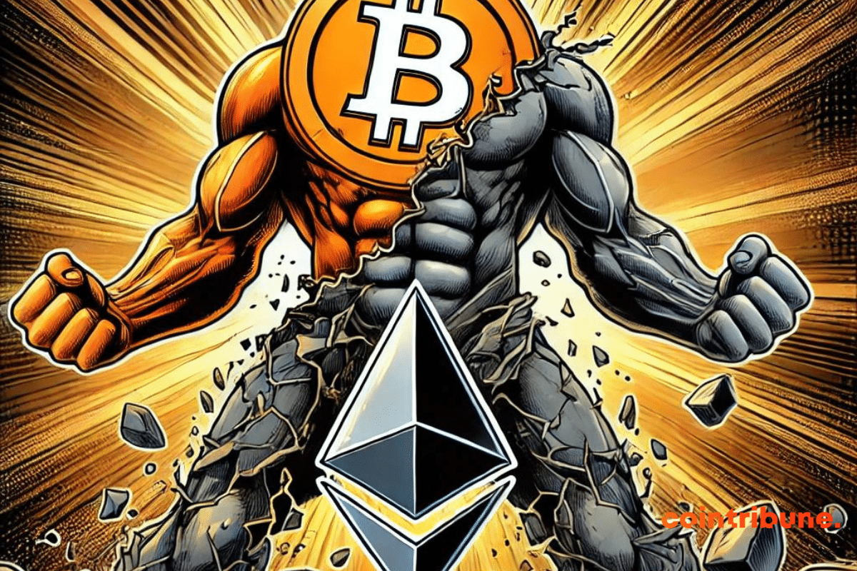 Bitcoin without a rival, Ethereum collapses